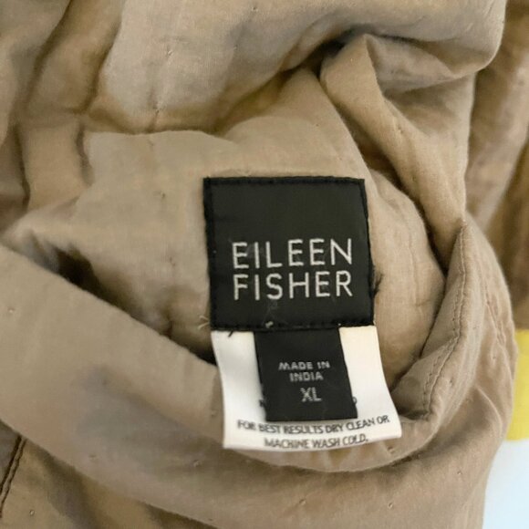 Eileen Fisher Reversible Quilted Puffer Patch Pocket Chore Coat Size XLarge - Picture 10 of 10